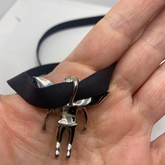 Vintage Guardian Angel Cherub Velvet Choker Necklace - Picture 7 of 7